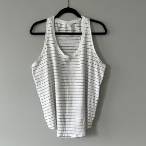Lululemon Love Striped White Tank Top